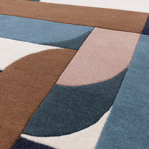 Vloerkleed MOMO Rugs Matrix 89 Klotski Teal 120x170 cm - vtwonen shop