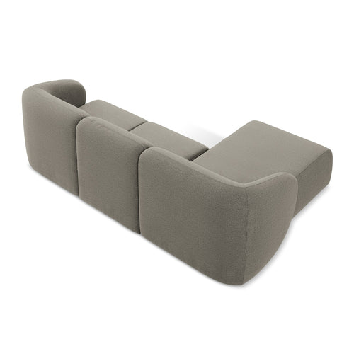 LaMiaSofa hoekbank links Cervo - bouclé - grijs - 248x166x105