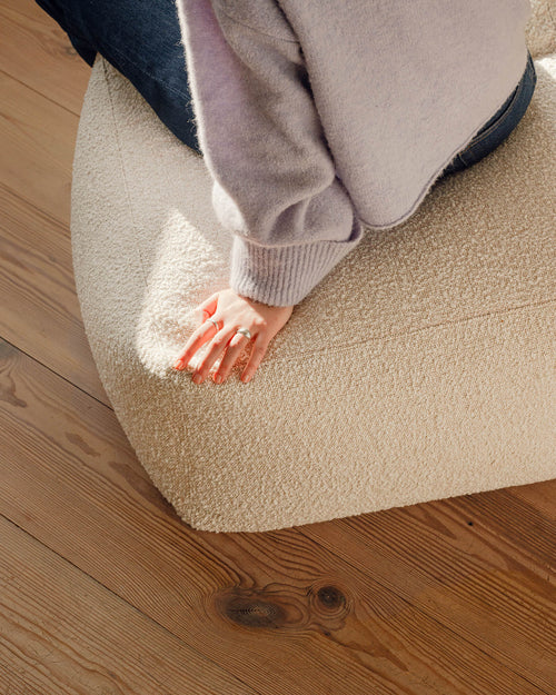 noo.ma Keno Pouf babyblauw corduroy wol 50–70 cm