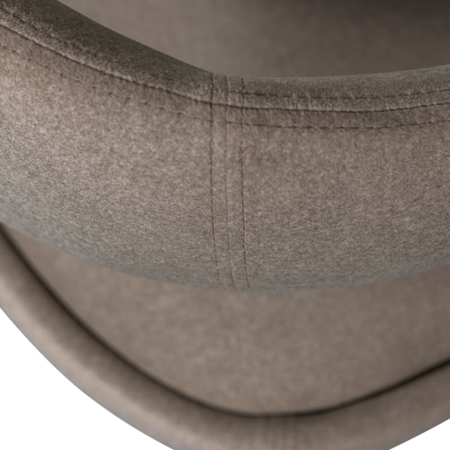 vtwonen eetkamerstoelen Arms - Polyester - Bruin - Set van 6