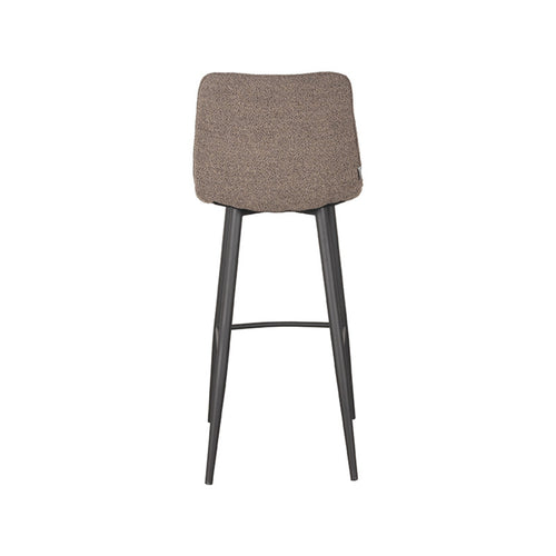 LABEL51 Barkruk Jelt - Bruin Bouclé - Zithoogte 78cm - Set van 2