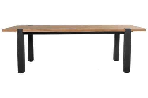Hartman Tuintafel Esmee - Naturel/Zwart Teakhout - 200x100x77cm