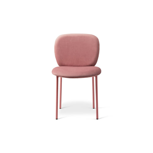 Set van 2 fluwelen stoelen Caroline flueel roze - 61x49x79cm