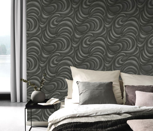 Erismann behang grafisch 3D motief zwart - 53 cm x 10.05 m - 661307 - vtwonen shop