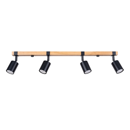 Sollux Lighting Plafondlamp FAGER 4L zwart - 88x6x17,2cm