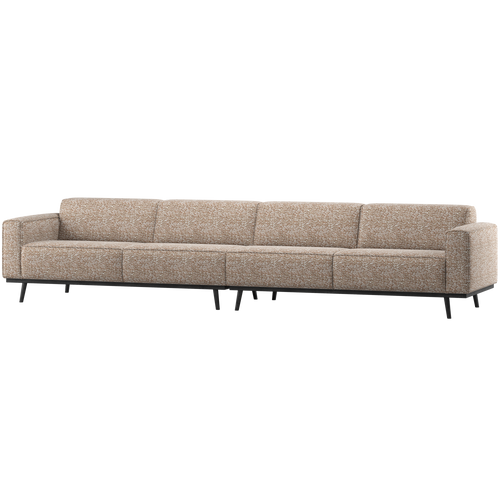 WOOOD 4-zits bank xl 327 cm Statement - Chenille - Lichtbruin Melange - vtwonen shop