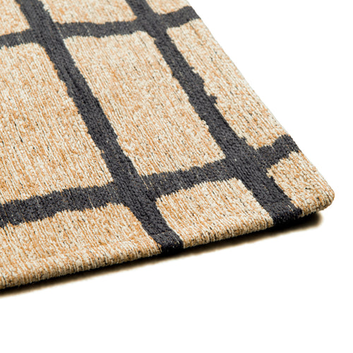 Lola&Moi vloerkleed Creamy Black - grijs -80x150cm