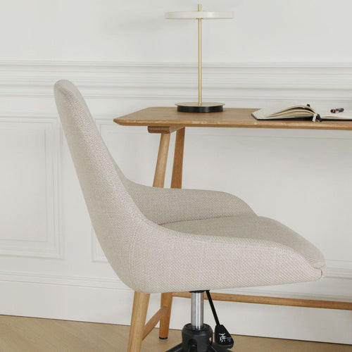 Nolon Nout-Isa Bureaustoel Beige - Stof - Zwart Onderstel - vtwonen shop