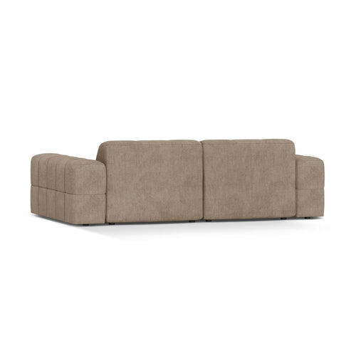 Cosmopolitan Design - Bank Chicago 3-zits, chenille donkerbeige - 102x212x78cm