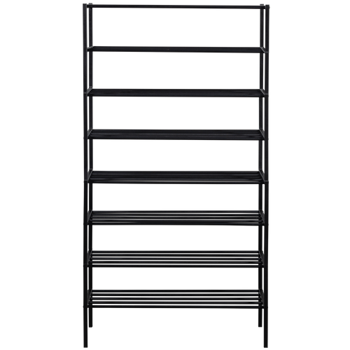 WOOOD schoenenrek Ferro - Metaal - Zwart - 160x85x35 - vtwonen shop