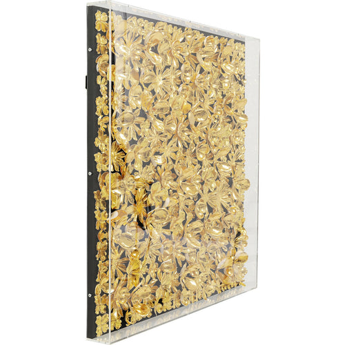 Kare Design Schilderij goud bloemen 80x80cm - vtwonen shop
