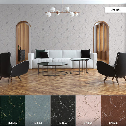 Livingwalls behang marmer lichtgrijs - 53 cm x 10.05 m - AS-378556