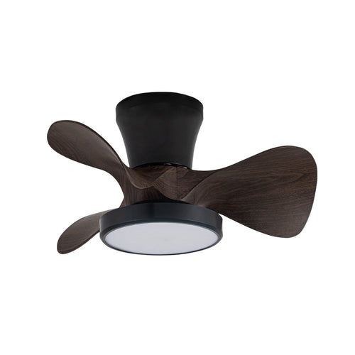 CristalRecord plafondventilator Moll - 1 lichts - 56  x 23.5   cm - zwart hout