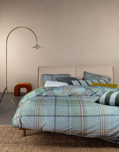 Essenza Meau dekbedovertrek - Lits-Jumeaux XL – 260x200/220 cm - Basil green