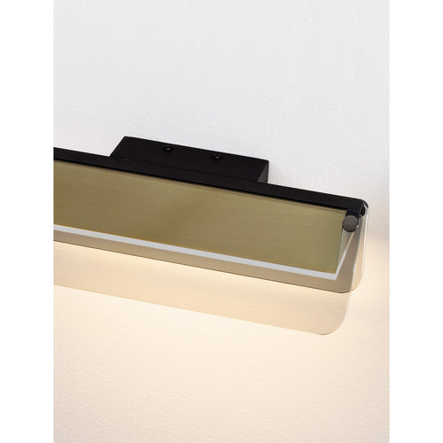 Nova Luce APNEA Geïntegreerde LED-wandlamp in zandzwart, goud en grijs, 7W, 420lm, 3000K