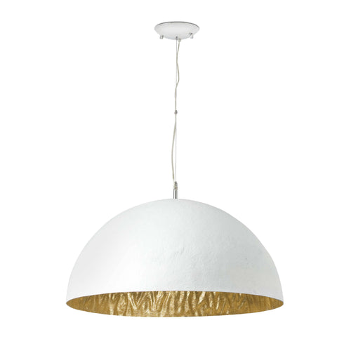Faro Magma-Q - 3-lichts koepelvormige plafondlamp wit, goud, E27