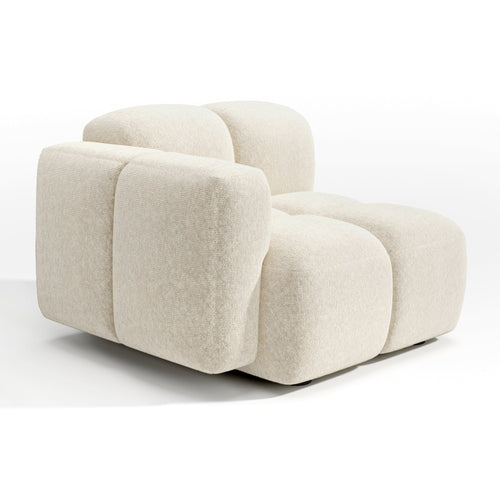 Premium Interiors - Module linkerhoek MOSS - fluweel met structuur beige 90cm