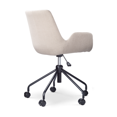 Nolon Nout-Eef Bureaustoel Beige - Armleuning - Zwart Onderstel - vtwonen shop