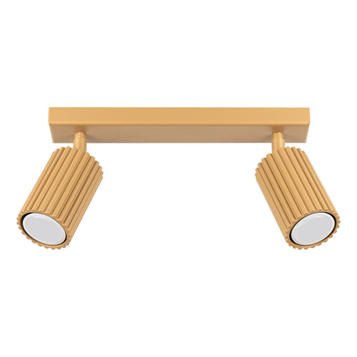 Sollux Lighting Plafondlamp KARBON 2 goud - 30x6,5x16,5cm