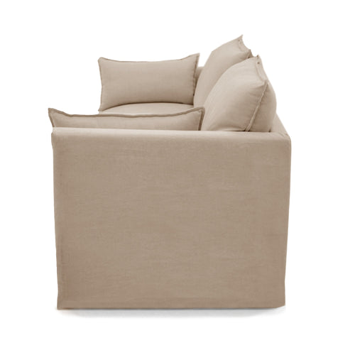 Sia Home - Rechte bank KALI - Linnen en katoen - Mol - 206cm - vtwonen shop