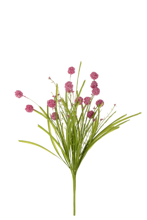 J-Line decoratie tak Paars Heelkruid - kunststof - roze/paars