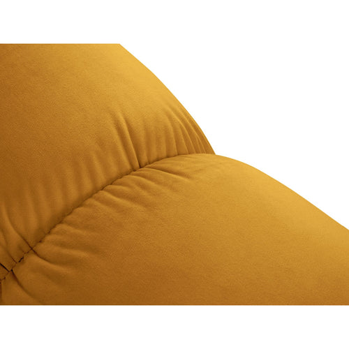 Cosmopolitan Design - Modulaire hoekbank rechts Cortina 4-zits, flueel geel - 155x282x70cm