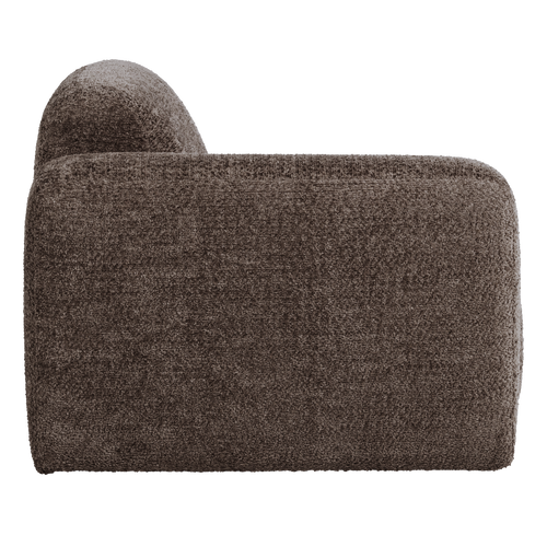 WOOOD 1-zits bank arm links Mojo Base - Wollig - Bruin - 74x105x97