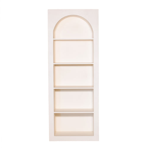 Giga Meubel Vakkenkast Fiene - MDF/Beton Ciré - Beige - 80x38x210cm - vtwonen shop