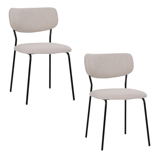 Housecraft Living Leah Eetkamerstoelen Off White/ Gebroken wit - Set van 2 - vtwonen shop