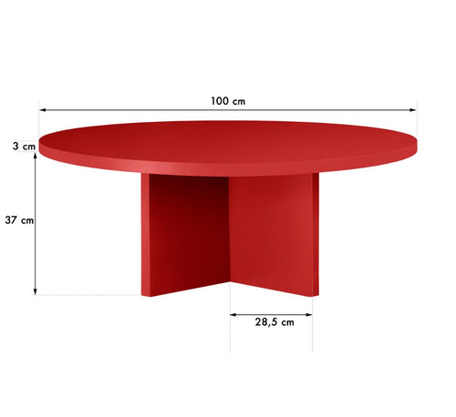 Really Nice Things - Salontafel - Pausa - Rond - 100 cm - Laminado - Flame - vtwonen shop