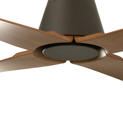 Faro TYPHOON Middenbruin, hout IP44 DC-plafondventilator, 6 snelheden