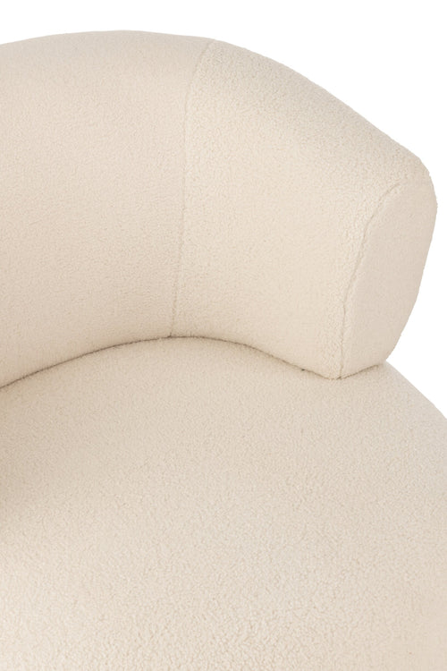 J-Line loungestoel Universe - schuim/stof - wit