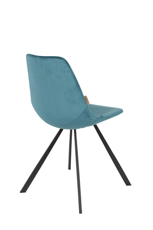 Dutchbone Franky Eetkamerstoelen Blauw - Set van 2 - vtwonen shop