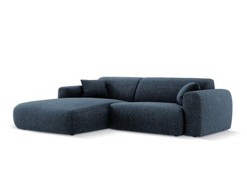 Cosmopolitan Design linker hoekbank Nolio 4-zits, chenille, koningsblauw - 170x235x72cm