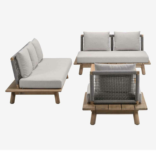 Garden Impressions loungeset San Namut grey sand - 5-delig - vtwonen shop
