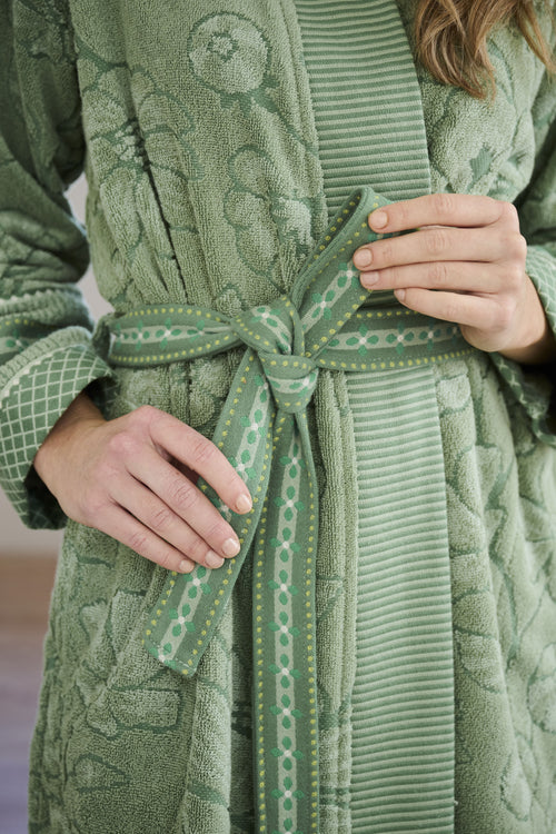 Pip Studio Badjas Jasmin Jacquard - S - Groen