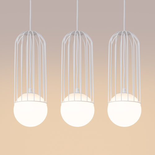Sollux Lighting Hanglamp BRINA 3L wit - 54x12x115cm