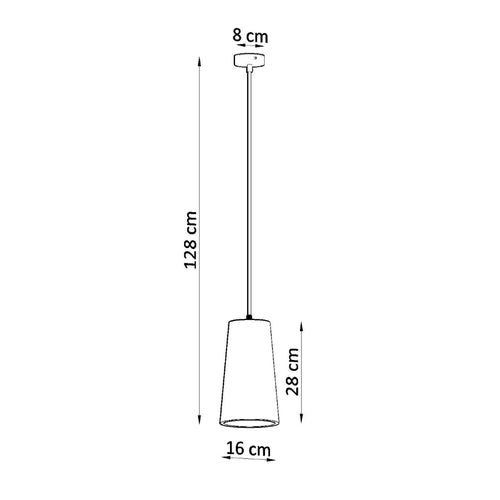 Sollux Lighting Keramische hanglamp GULCAN - 16x16x128cm