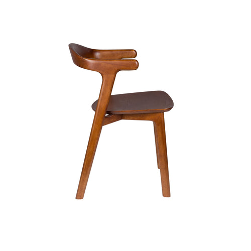 Zuiver Northwood Eetkamerstoelen Armleuning Hout Walnoot kleur - Set van 2