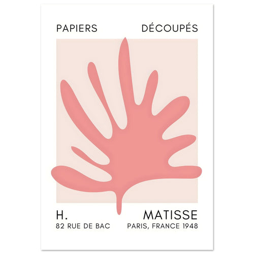 Artfulprints Poster met Lijst Matisse – Coral drift taupe   - 70x100 cm - Taupe