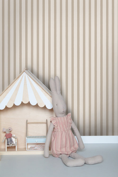 Sanders & Sanders behang geschilderde strepen beige - 50 x 900 cm - 935400