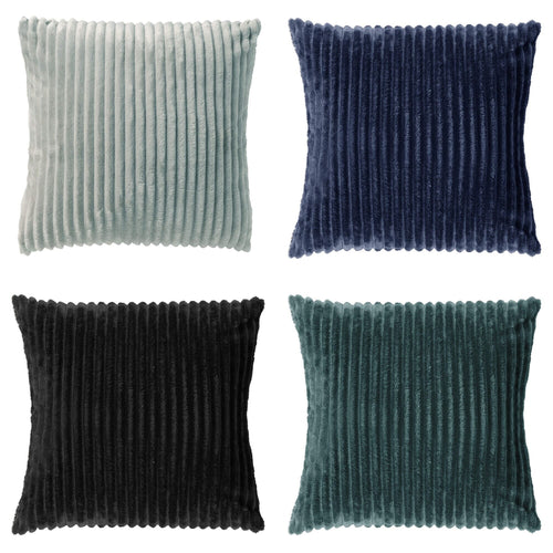 Dutch Decor - KUSSENSET - 4-delig - Corduroy Quartet - 45x45 cm - inclusief binnenkussens - groen, blauw, zwart - vtwonen shop