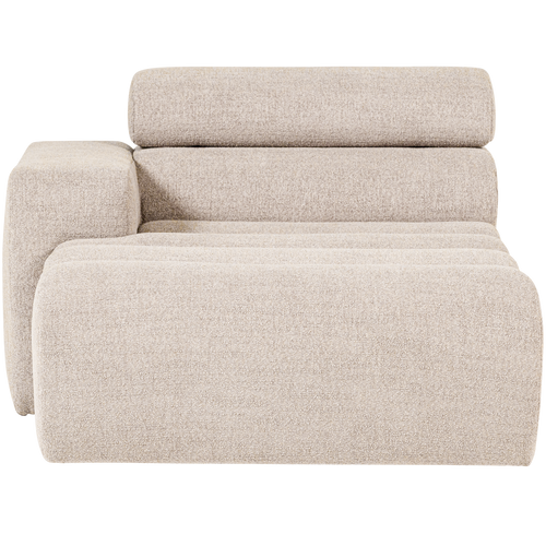 WOOOD chaise longue element arm links Novi - Polyester- Naturel - 86x109x173 - vtwonen shop