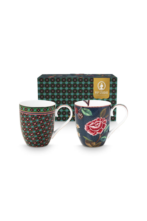 Pip Studio Mokken Berry Blues - 450ml - Set van 2