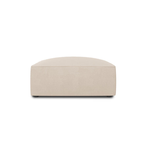 Cosmopolitan Design - Poef Siena structurele stof beige - 93x93x40cm