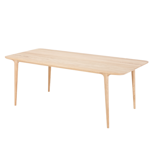 Gazzda Fawn table houten eettafel whitewash - 200 x 90 cm - vtwonen shop