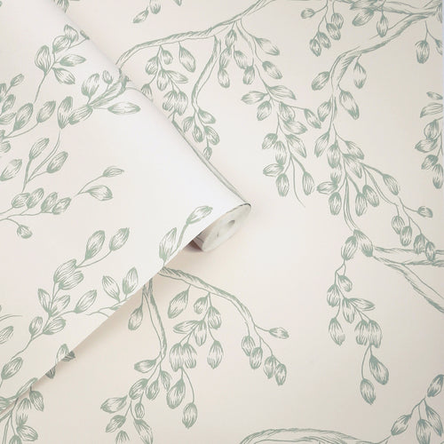 Laura Ashley Vliesbehang - Rainham Willow Sage