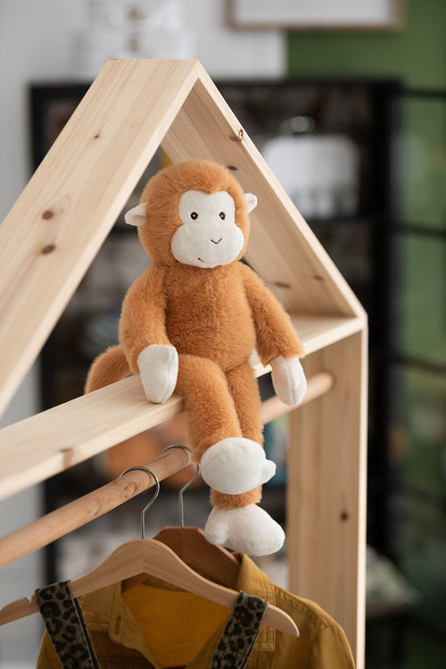 J-Line knuffel Aap - textiel - bruin - medium - vtwonen shop