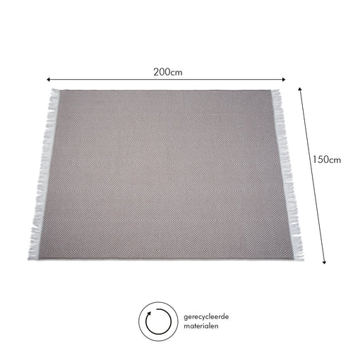 Atmooz plaid Glow - taupe - 150 x 200 cm