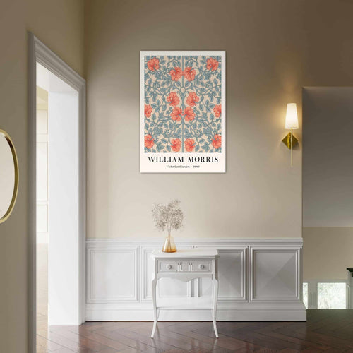 Artfulprints Poster met Lijst William Morris - Victorian garden 1880   - 70x100 cm - Meerkleurig